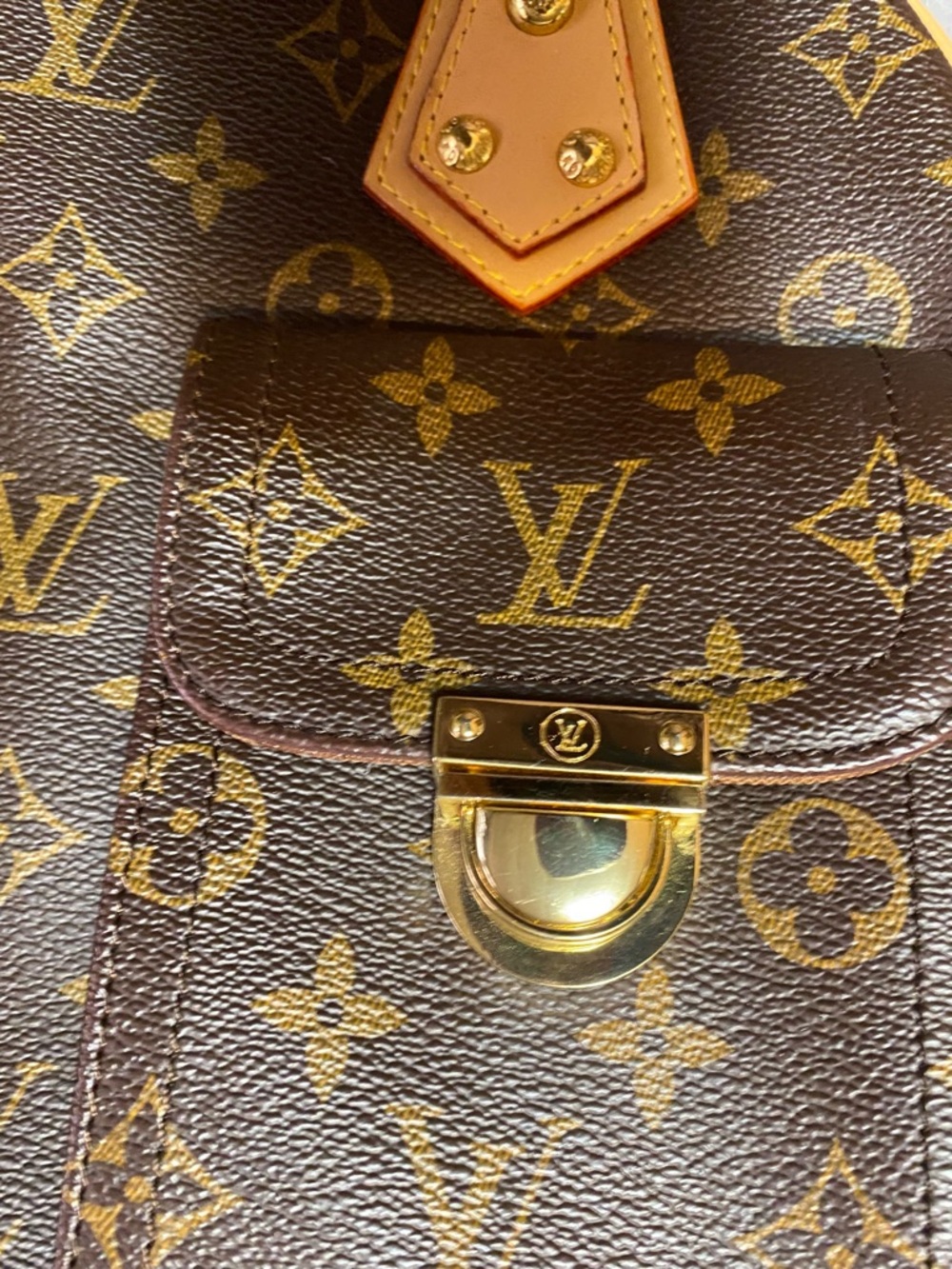 Classic Monogram Brown Satchel with Tan Handles - Picture 8 of 10